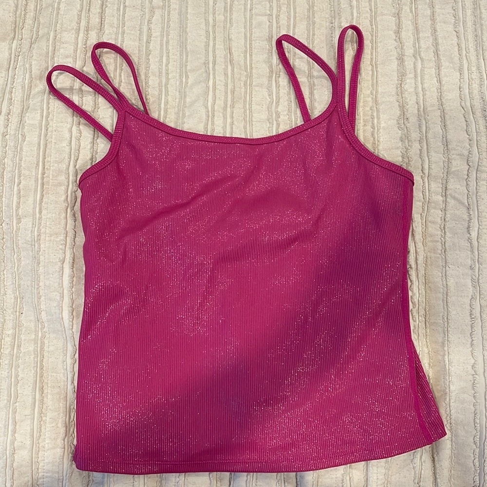 Pink carbon 38 ribbed cami